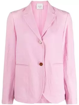 Однобортный блейзер с заостренным воротником Alysi, розовый