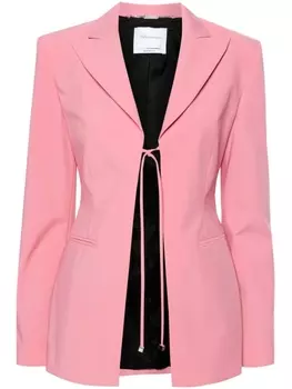 Однобортный блейзер с завязками Blumarine, розовый