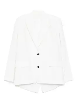 Однобортный блейзер со вставкой сзади pushBUTTON, белый