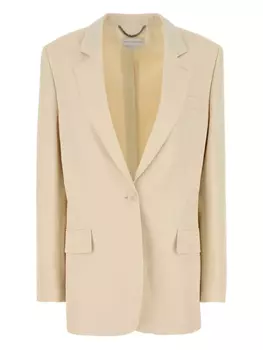 Однобортный блейзер Stella McCartney, нейтральный