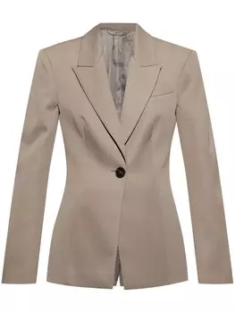 Однобортный блейзер The Attico, нейтральный цвет