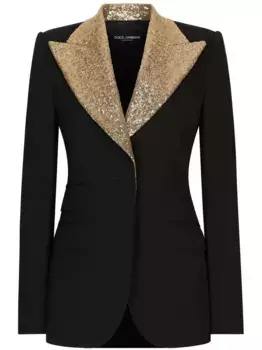 Однобортный блейзер Turlington DOLCE & GABBANA, черный