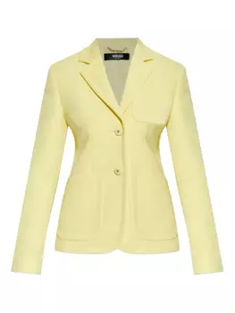 Однобортный блейзер Versace, желтый