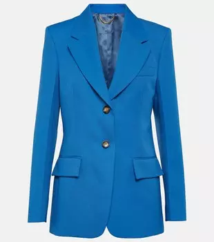 Однобортный блейзер VICTORIA BECKHAM, синий