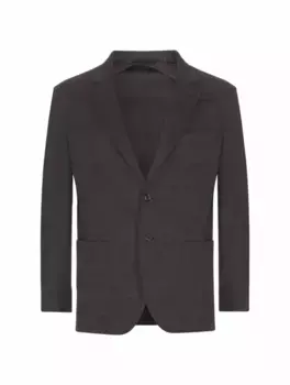 Однобортный блейзер в клетку Brioni, черный