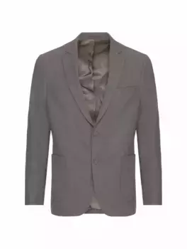 Однобортный хлопковый пиджак Officine Generale, серый