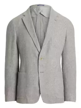 Однобортный кашемировый пиджак Ralph Lauren Purple Label, серый