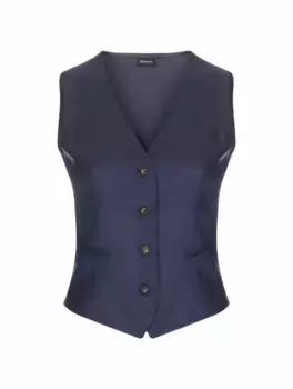 Однобортный кашемировый жилет Kiton, тёмно-синий