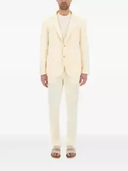Однобортный костюм 120% Lino, нейтральный