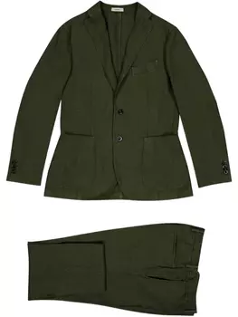 Однобортный костюм Boglioli, зеленый