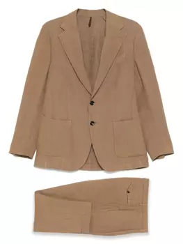 Однобортный костюм Dell'oglio, коричневый