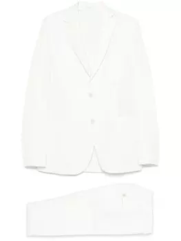 Однобортный костюм Eleventy, белый