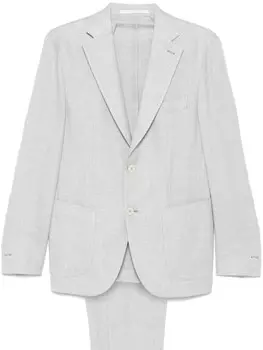 Однобортный костюм Eleventy, серый