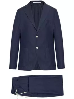 Однобортный костюм Eleventy, синий