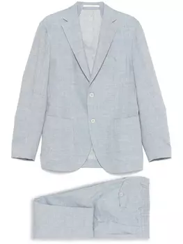 Однобортный костюм Eleventy, синий
