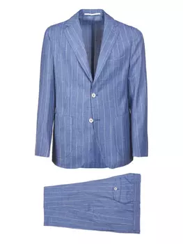 Однобортный костюм Eleventy, синий