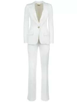 Однобортный костюм Elisabetta Franchi, белый