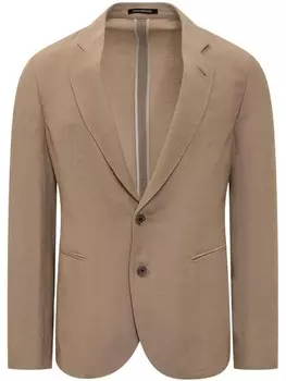 Однобортный костюм Emporio Armani, коричневый