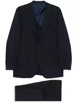 Однобортный костюм Kiton, синий