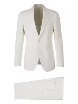 Однобортный костюм Lardini, белый
