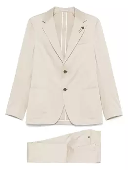 Однобортный костюм Lardini, нейтральный