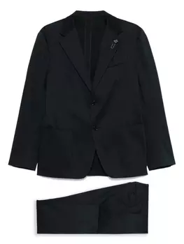 Однобортный костюм Lardini, синий