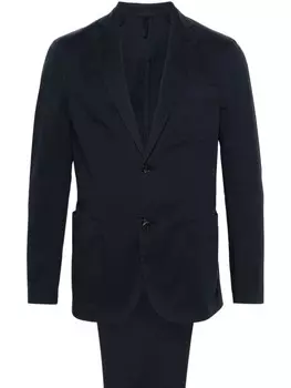 Однобортный костюм с лацканами Incotex, синий