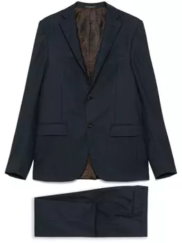 Однобортный костюм в клетку Corneliani, синий