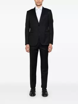 Однобортный костюм Zegna, черный