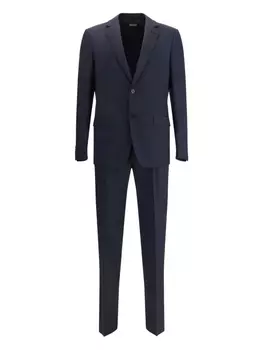 Однобортный костюм Zegna, синий
