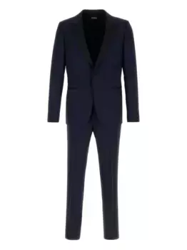 Однобортный костюм Zegna, синий