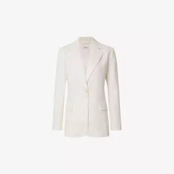 Однобортный льняной блейзер Vera Malina, белый