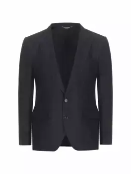 Однобортный льняной пиджак Dolce&Gabbana, тёмно-синий