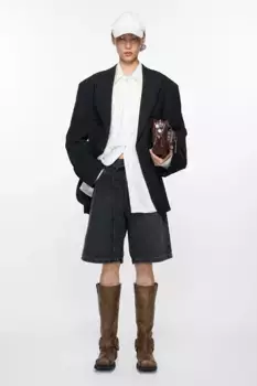 Однобортный пиджак Acne Studios, тёмно-синий