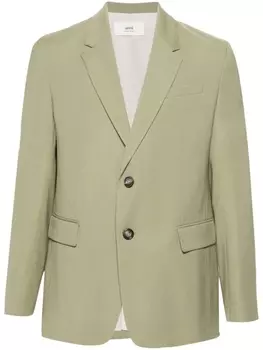 Однобортный пиджак AMI Paris, зеленый