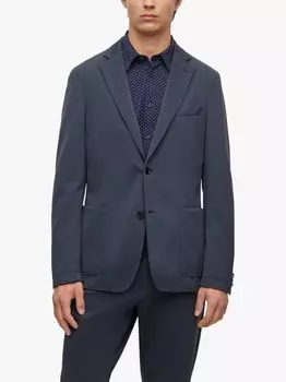 Однобортный пиджак BOSS Hanry, темно-синий