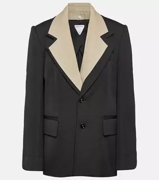Однобортный пиджак Bottega Veneta, черный