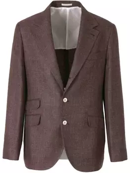 Однобортный пиджак Brunello Cucinelli, коричневый