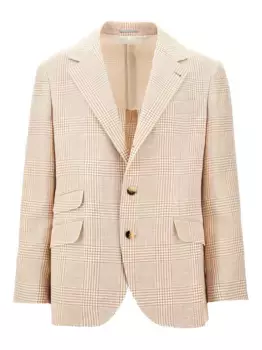 Однобортный пиджак Brunello Cucinelli, нейтральный