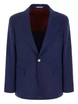 Однобортный пиджак Brunello Cucinelli, синий