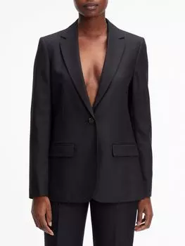 Однобортный пиджак Calvin Klein Essential, черный