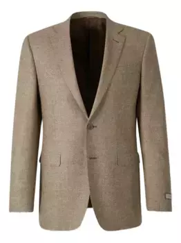 Однобортный пиджак Canali, коричневый