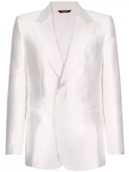 Однобортный пиджак DOLCE & GABBANA, белый