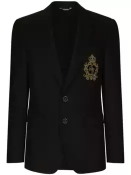 Однобортный пиджак DOLCE & GABBANA, черный