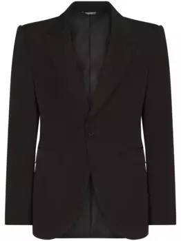 Однобортный пиджак DOLCE & GABBANA, черный