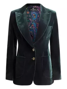 Однобортный пиджак ETRO, зеленый