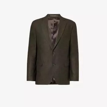 Однобортный пиджак Fogerty из смесовой шерсти Oscar Jacobson, зеленый