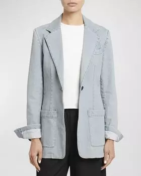 Однобортный пиджак Freya Proenza Schouler White Label, цвет Grey Indigo