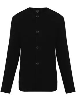 Однобортный пиджак Giorgio Armani, черный