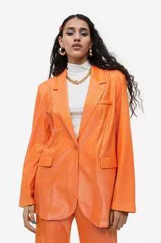 Однобортный пиджак H&M, оранжевый